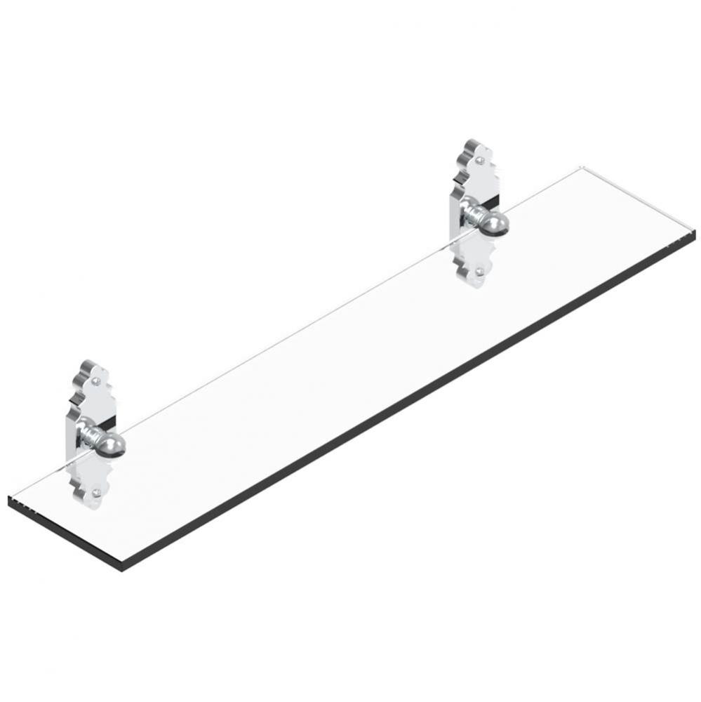 Glass shelf with brackets