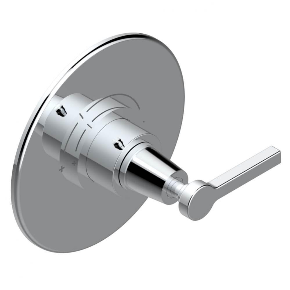 Trim for THG thermostatic valve, rough part supplied with fixing box ref. 5 200AE/US - Round plate