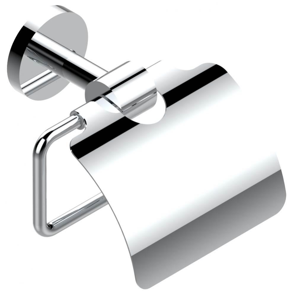 Toilet paper holder, single mount with cover