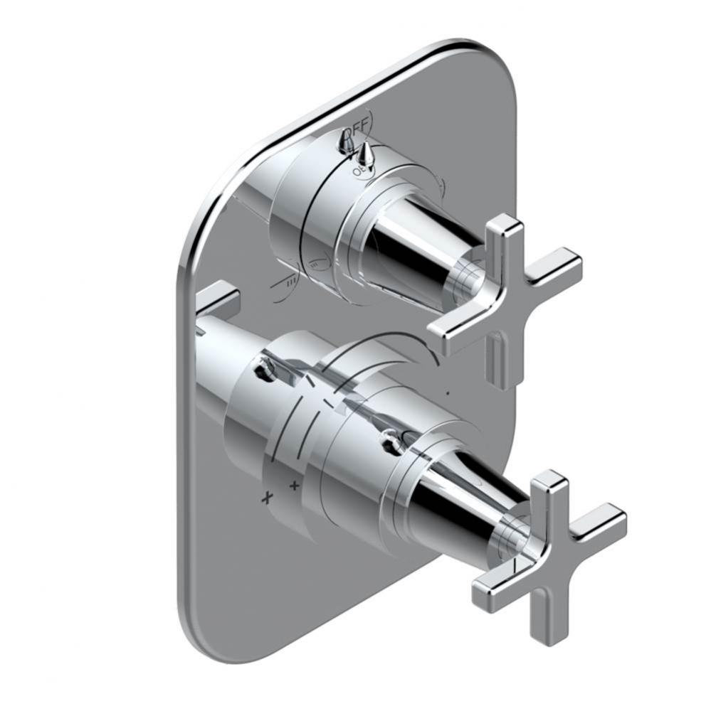 Trim for thg thermostat with 2-way diverter, rough part supplied with fixing box ref. 5 500AE/US