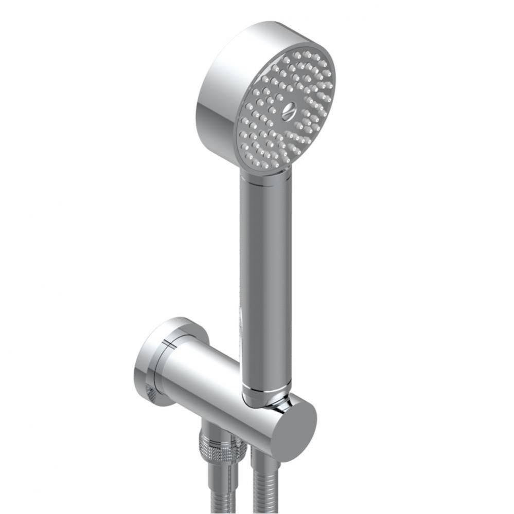 Wall mounted handshower with integrated fixed hook