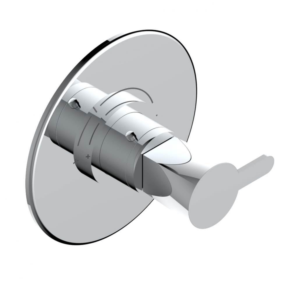Trim for THG thermostatic valve, rough part supplied with fixing box ref. 5 200AE/US - Round plate