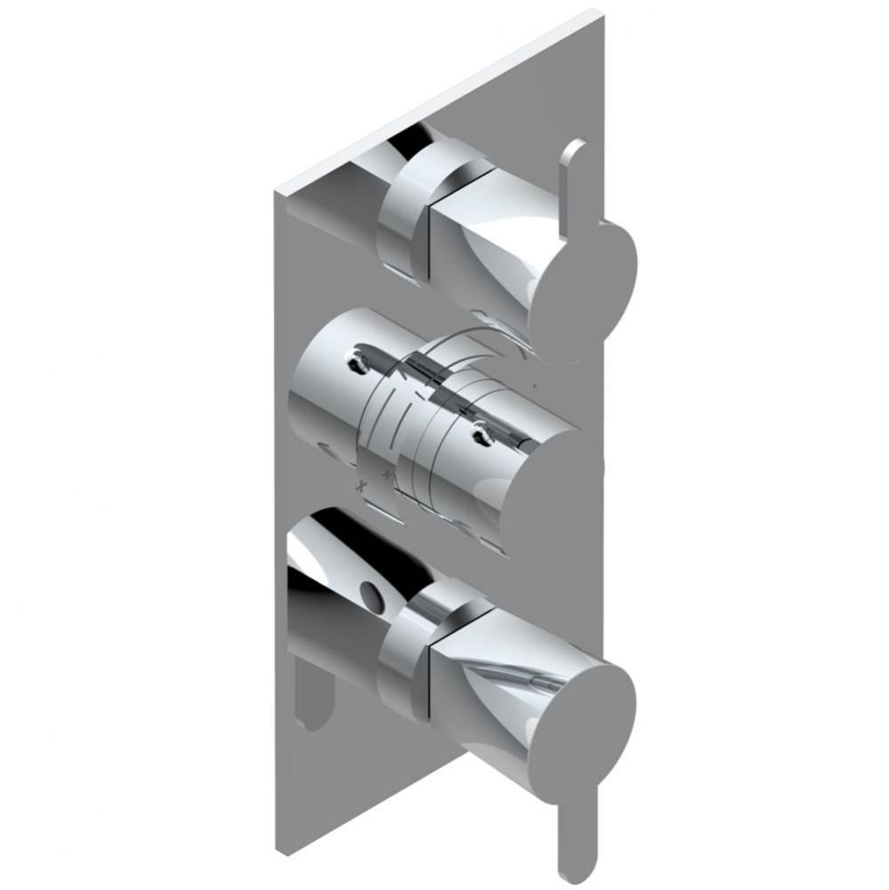 Trim for THG thermostatic valve 2 volume controls, rough part supplied with fixing box ref. 5 400A