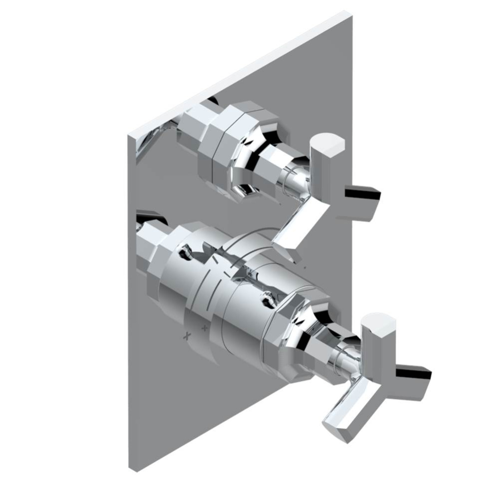 Trim for THG thermostatic valve 1 volume control, rough part supplied with fixing box ref.5 300AE/
