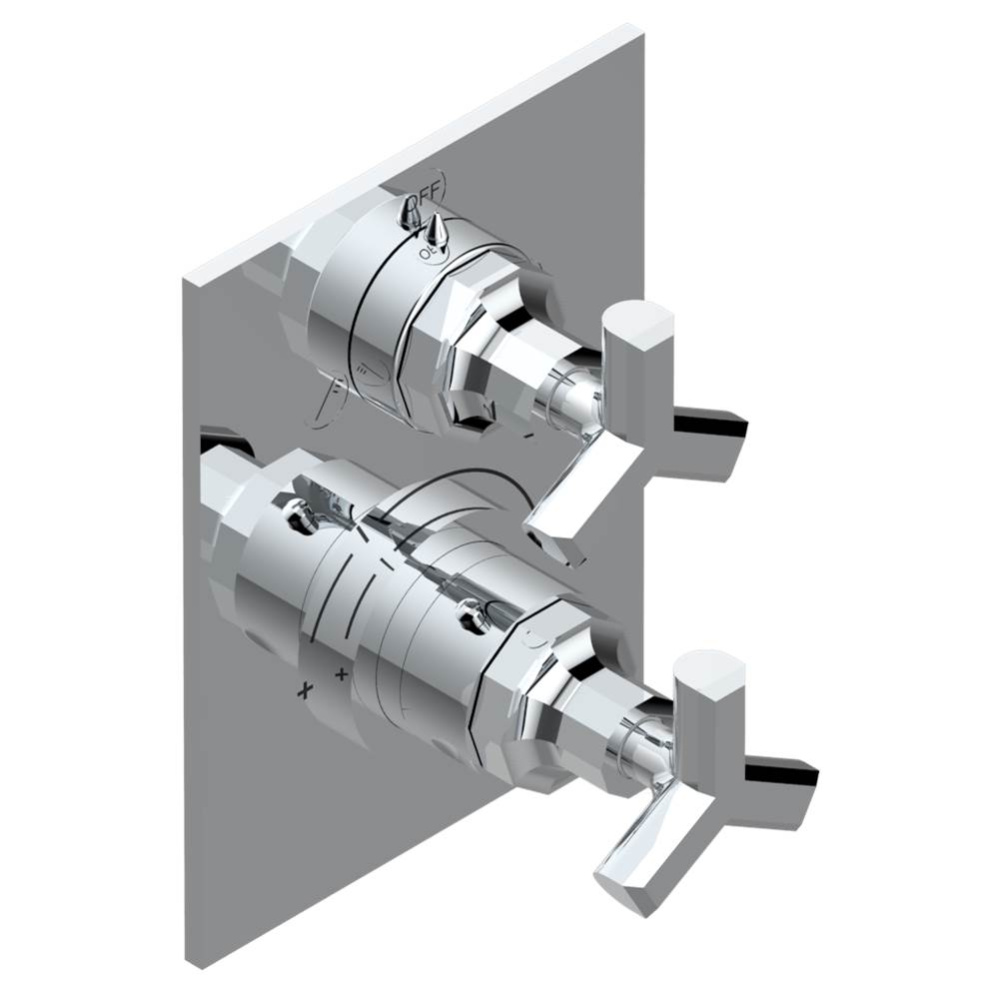 Trim for thg thermostat with 2-way diverter, rough part supplied with fixing box ref. 5 500AE/US