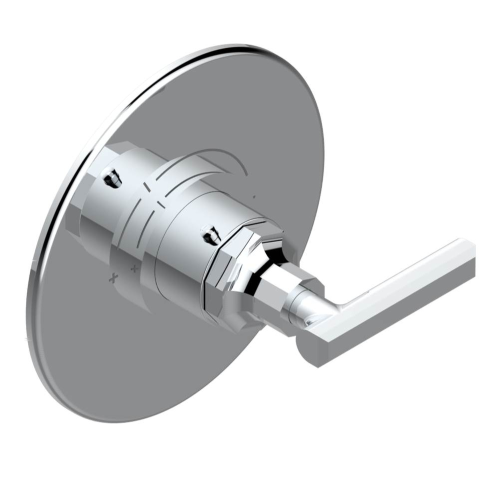 Trim for THG thermostatic valve, rough part supplied with fixing box ref. 5 200AE/US - Round plate