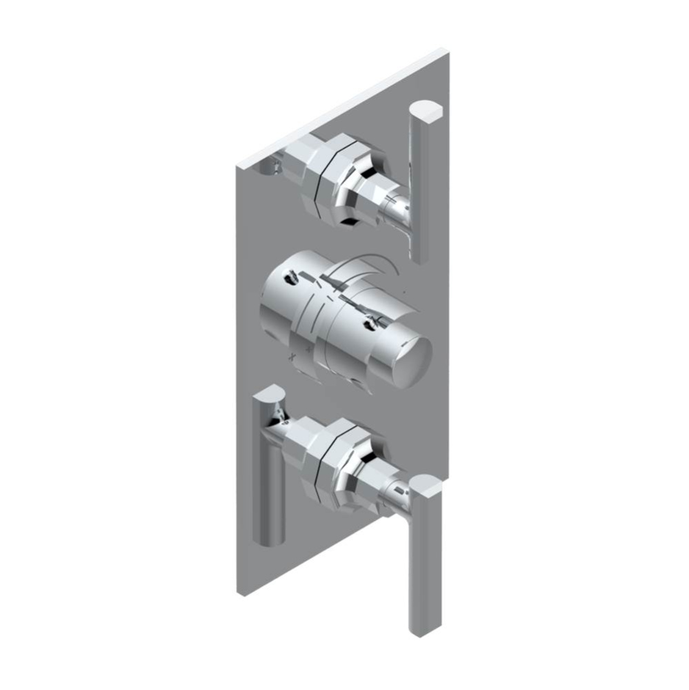 Trim for THG thermostatic valve 2 volume controls, rough part supplied with fixing box ref. 5 400A