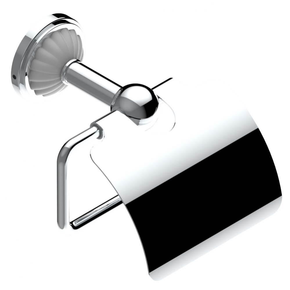 Toilet paper holder, single mount with cover