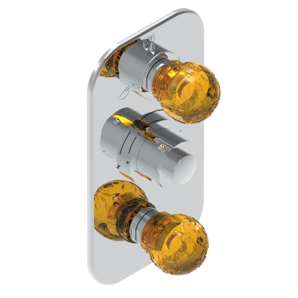 Trim for thg thermostat with 2-way diverter and on/off control, rough part supplied with fixing bo