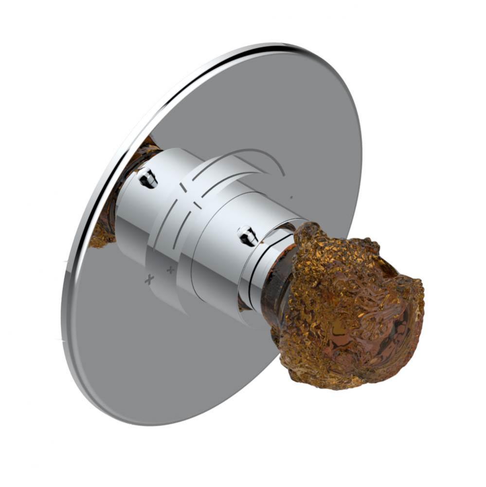 Trim for THG thermostatic valve, rough part supplied with fixing box ref. 5 200AE/US - Round plate