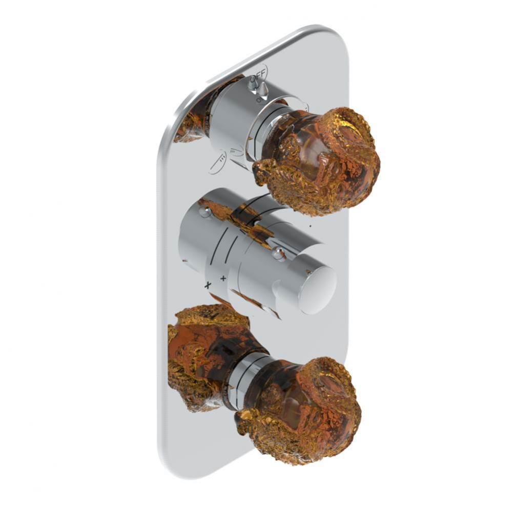 Trim for thg thermostat with 2-way diverter and on/off control, rough part supplied with fixing bo