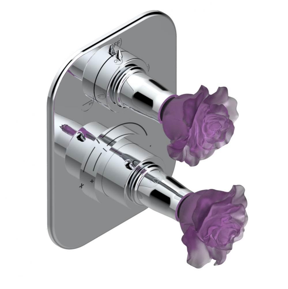 Trim for thg thermostat with 2-way diverter, rough part supplied with fixing box ref. 5 500AE/US