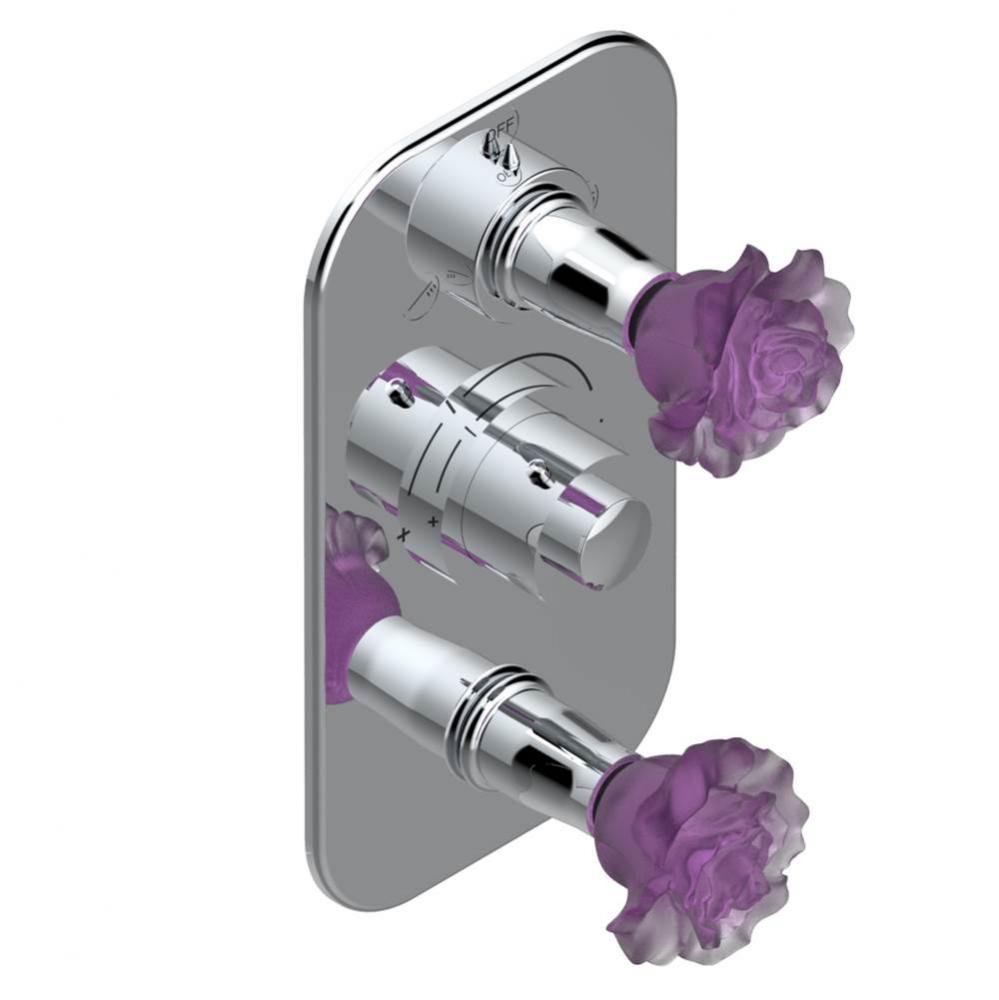 Trim for thg thermostat with 2-way diverter and on/off control, rough part supplied with fixing bo