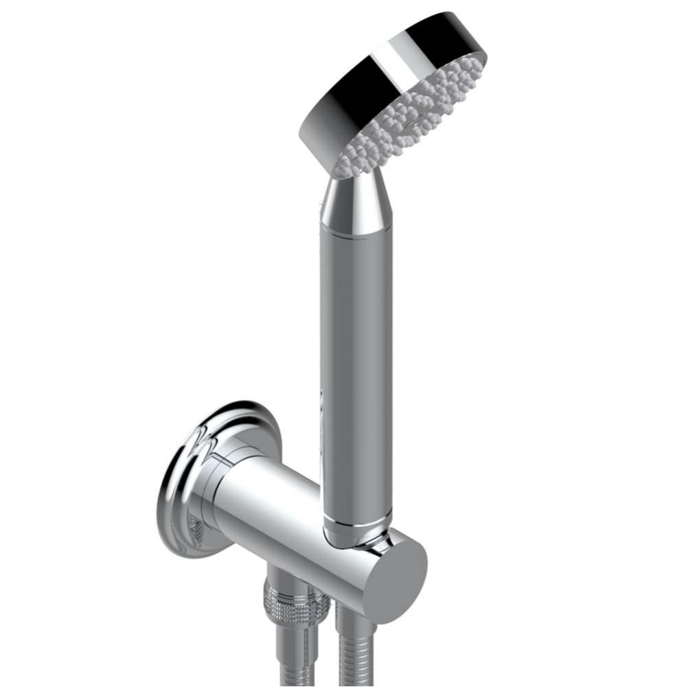 Wall mounted handshower with integrated fixed hook