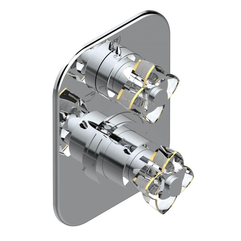 Trim for thg thermostat with 2-way diverter, rough part supplied with fixing box ref. 5 500AE/US