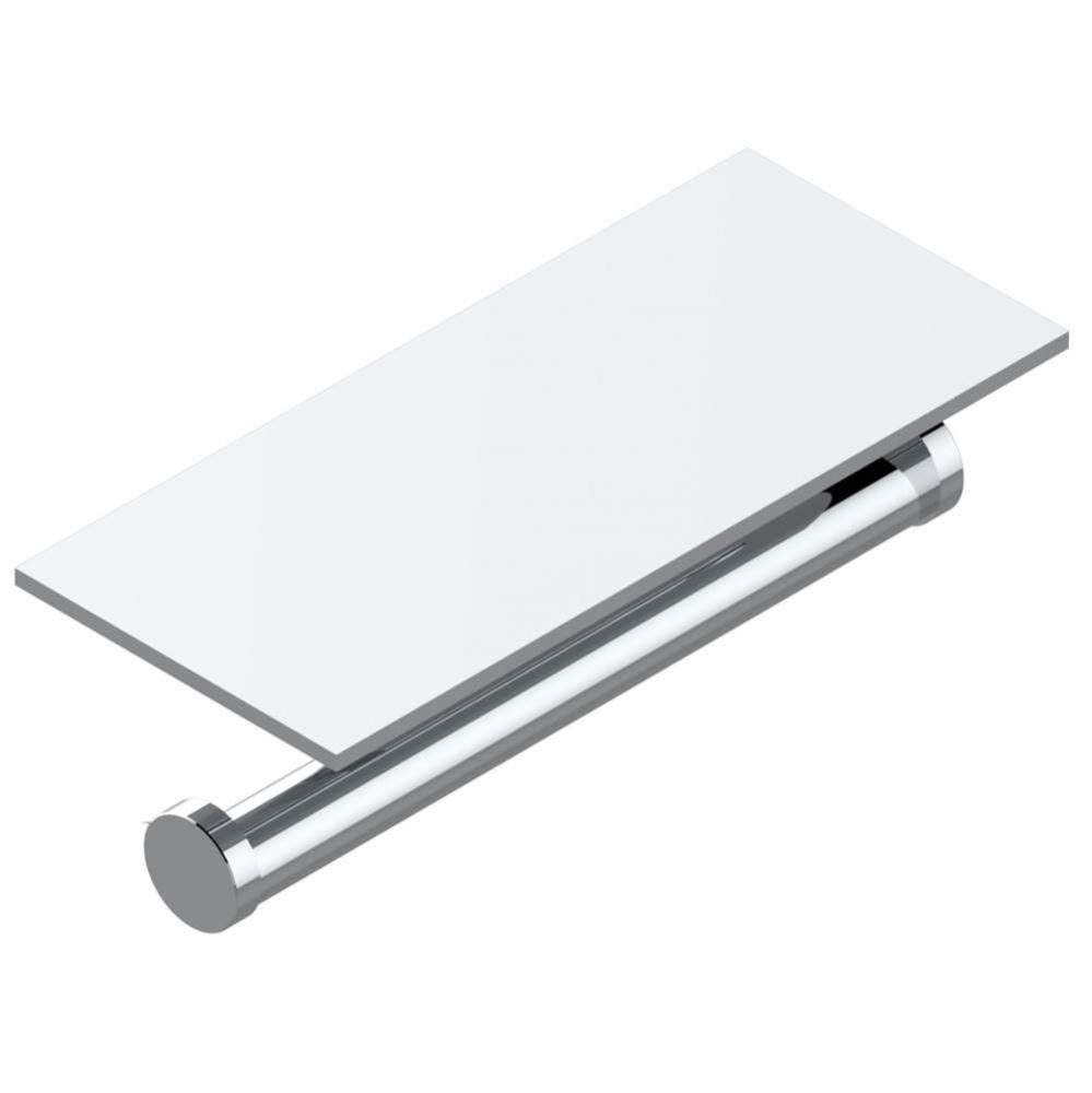 Double paper roll holder with cover