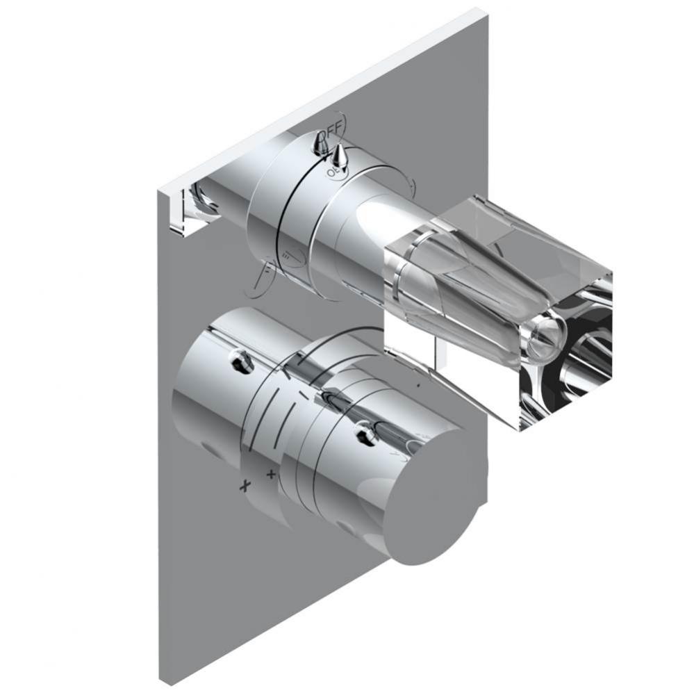 Trim for thg thermostat with 2-way diverter, rough part supplied with fixing box ref. 5 500AE/US
