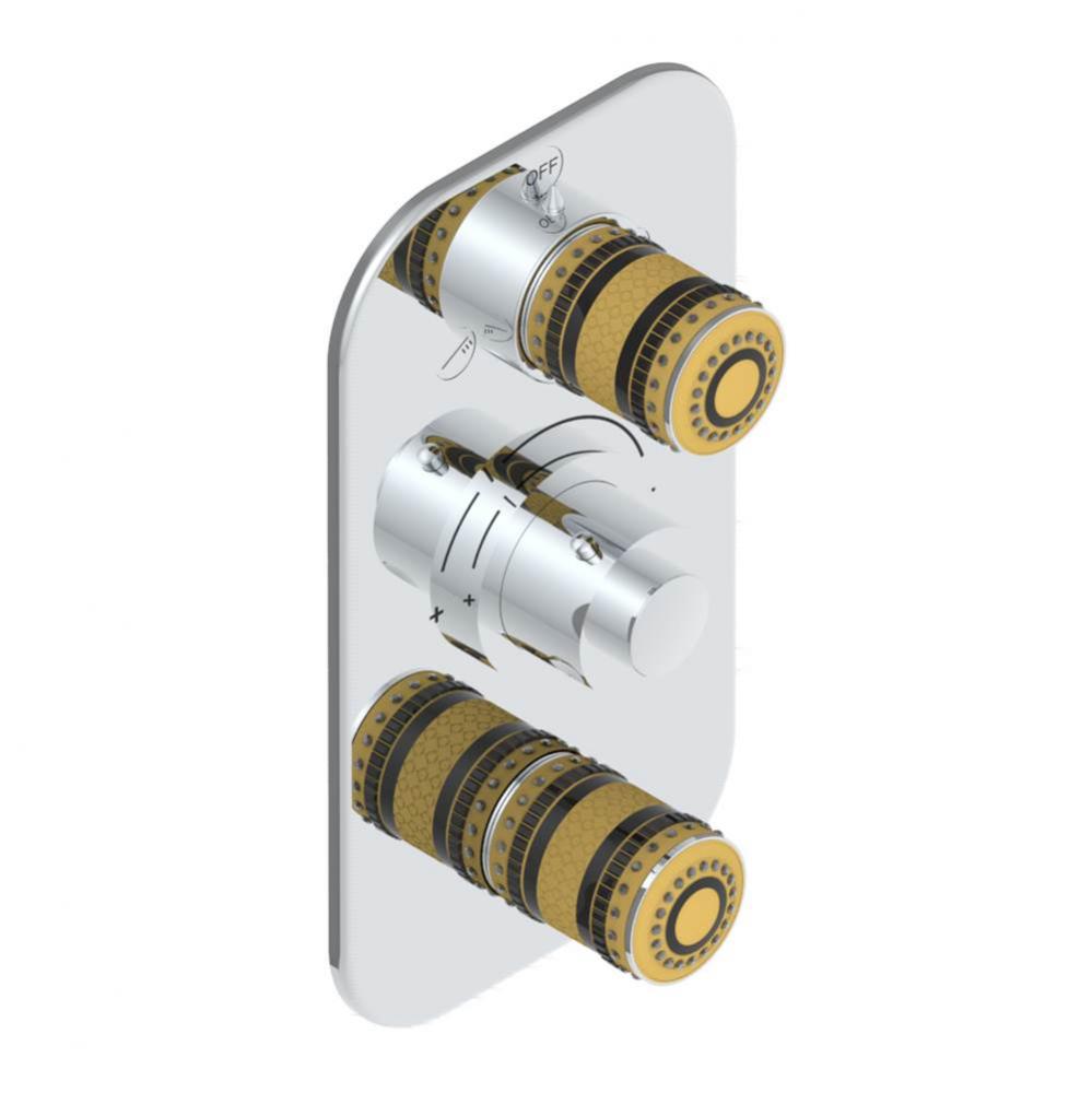 Trim for thg thermostat with 2-way diverter and on/off control, rough part supplied with fixing bo