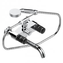 THG G2L-13B/US-A02 - Exposed Tub Filler With Cradle Handshower, Wall Mounted