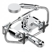 THG A6N-13B/US-A02 - Exposed Tub Filler With Cradle Handshower, Wall Mounted