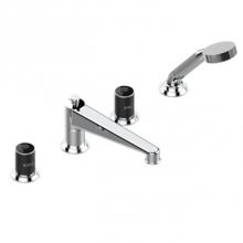 THG G2L-112BSGUS-A02 - Roman Tub Set With Diverter Spout And Handshower, 3/4'' Valves