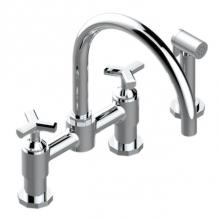 THG G8A-159DM/US-A02 - Two Hole Bridge Kitchen Faucet With Side Spray