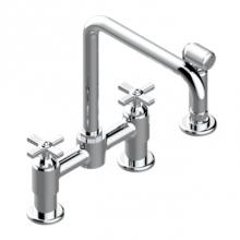 THG G7C-159DM/US-A02 - Two Hole Bridge Kitchen Faucet With Side Spray