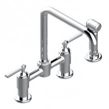 THG G7D-159DM/US-A02 - Two Hole Bridge Kitchen Faucet With Side Spray