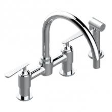 THG G7E-159DM/US-A02 - Two Hole Bridge Kitchen Faucet With Side Spray