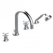 THG G7H-112BSGUS-A02 - Roman Tub Set With Diverter Spout And Handshower, 3/4'' Valves