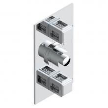THG A2A-5400BE-A02 - Trim for THG thermostatic valve 2 volume controls, rough part supplied with fixing box ref. 5 400A