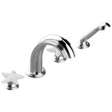 THG A2C-112BSGUS-A08 - Roman tub set with divertor spout and handshower, 3/4'' valves