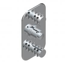THG A2N-5400BE-A02 - Trim for THG thermostatic valve 2 volume controls, rough part supplied with fixing box ref. 5 400A