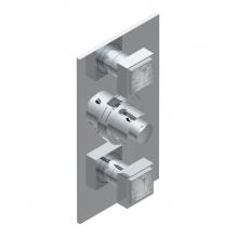 THG A2U-5400BE-A02 - Trim for THG thermostatic valve 2 volume controls, rough part supplied with fixing box ref. 5 400A