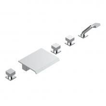 THG A38-1120/AUS-A02 - DECK MOUNTED 3 VALVES ROMAN TUB SET WITH HANDSPRAY AND DIVERTOR