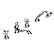 THG A52-112BSGUS-A08 - Roman tub set with divertor spout and handshower, 3/4'' valves