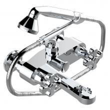 THG A54-13B/US-A08 - Exposed tub filler with cradle handshower, wall mounted