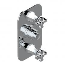 THG A54-5400BE-A02 - Trim for THG thermostatic valve 2 volume controls, rough part supplied with fixing box ref. 5 400A