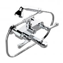 THG A55-13B/US-A08 - Exposed tub filler with cradle handshower, wall mounted