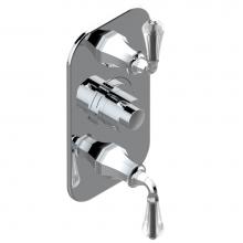 THG A56-5400BE-A02 - Trim for THG thermostatic valve 2 volume controls, rough part supplied with fixing box ref. 5 400A