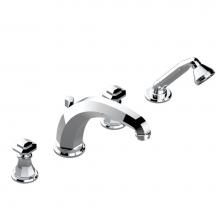THG A57-112BSGBHUS-A02 - Roman tub set with high divertor spout and handshower, 3/4'' valves