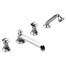 THG A57-112BSGUS-A02 - Roman tub set with divertor spout and handshower, 3/4'' valves