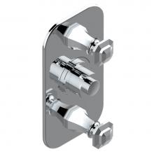 THG A57-5400BE-A02 - Trim for THG thermostatic valve 2 volume controls, rough part supplied with fixing box ref. 5 400A