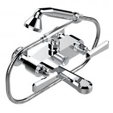 THG A58-13B/US-A02 - Exposed tub filler with cradle handshower, wall mounted