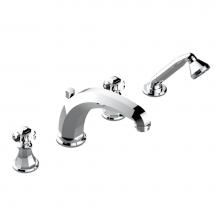 THG A59-112BSGBHUS-A02 - Roman tub set with high divertor spout and handshower, 3/4'' valves