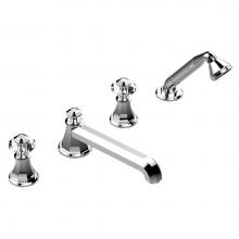 THG A59-112BSGUS-A02 - Roman tub set with divertor spout and handshower, 3/4'' valves