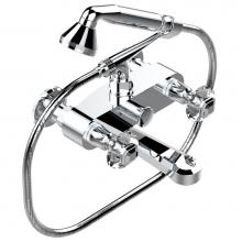 THG A59-13B/US-A08 - Exposed tub filler with cradle handshower, wall mounted