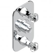 THG A59-5400BE-A02 - Trim for THG thermostatic valve 2 volume controls, rough part supplied with fixing box ref. 5 400A