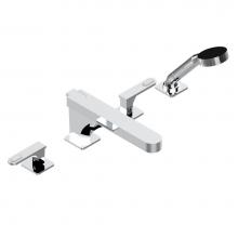 THG A6H-112BSGUS-A08 - Roman tub set with divertor spout and handshower, 3/4'' valves