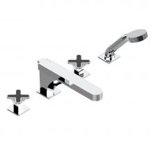 THG A6N-112BSGUS-A02 - Roman tub set with divertor spout and handshower, 3/4'' valves
